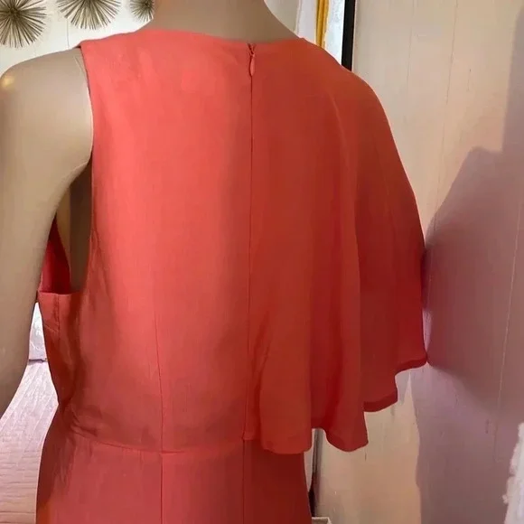 Elliatt coral asymmetrical wrap dress size M - Picture 15 of 16